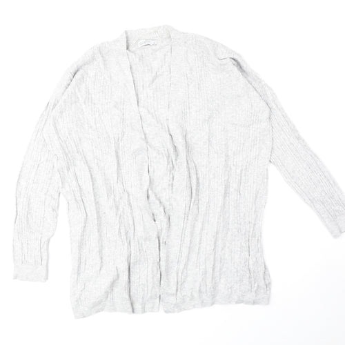 Matalan Womens Grey V-Neck Viscose Cardigan Jumper Size M