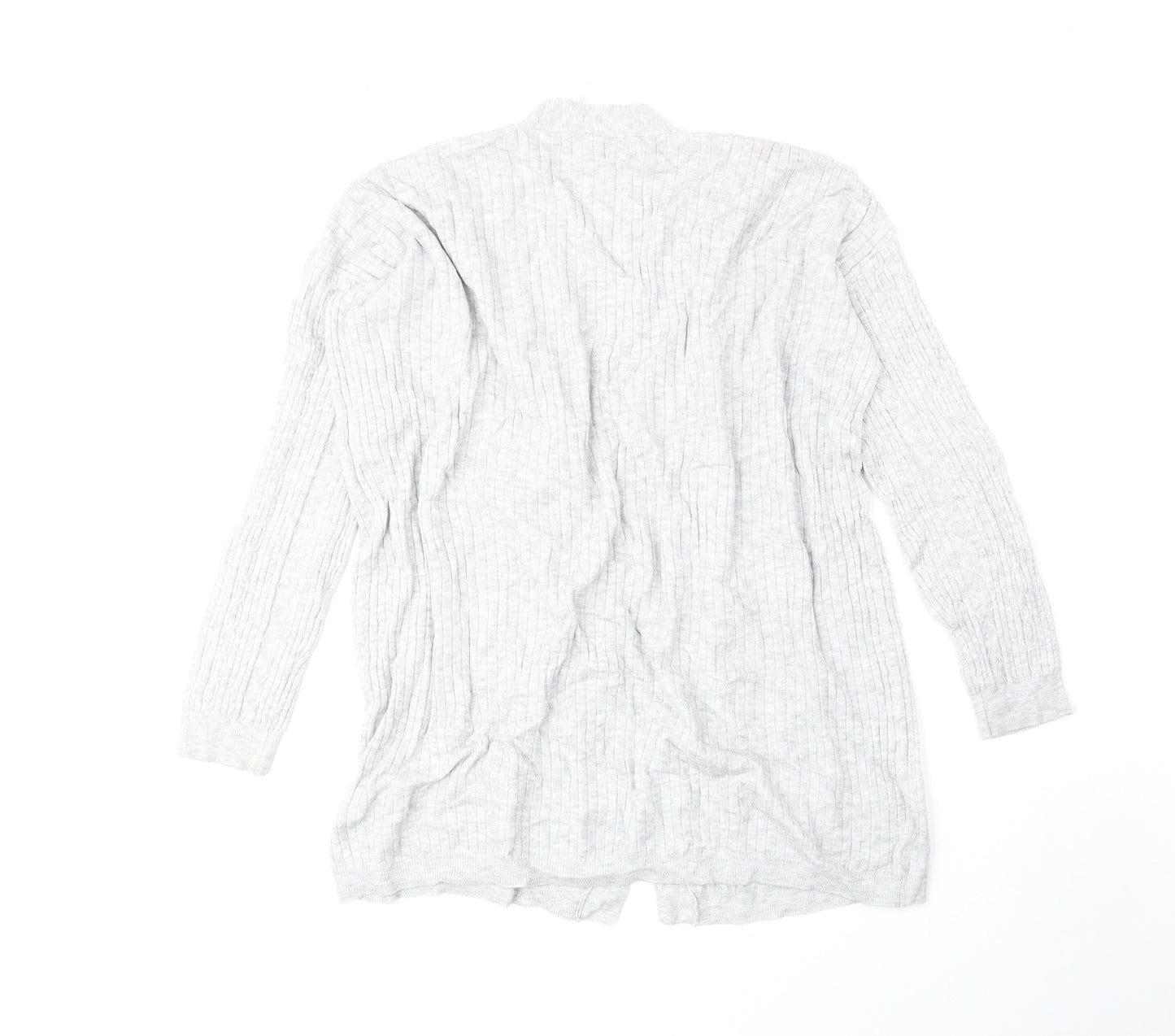 Matalan Womens Grey V-Neck Viscose Cardigan Jumper Size M