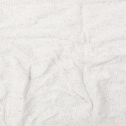 Marks and Spencer Womens Beige V-Neck Cotton Pullover Jumper Size M