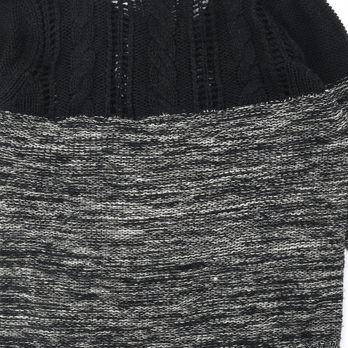Peacocks Womens Black Scoop Neck Acrylic Pullover Jumper Size M