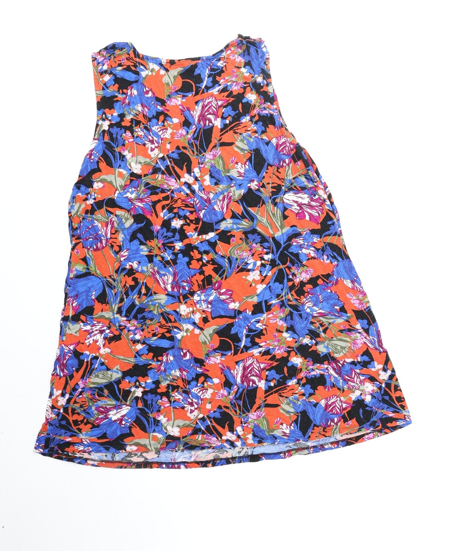 George Womens Multicoloured Floral Viscose Basic Tank Size 18 Round Neck