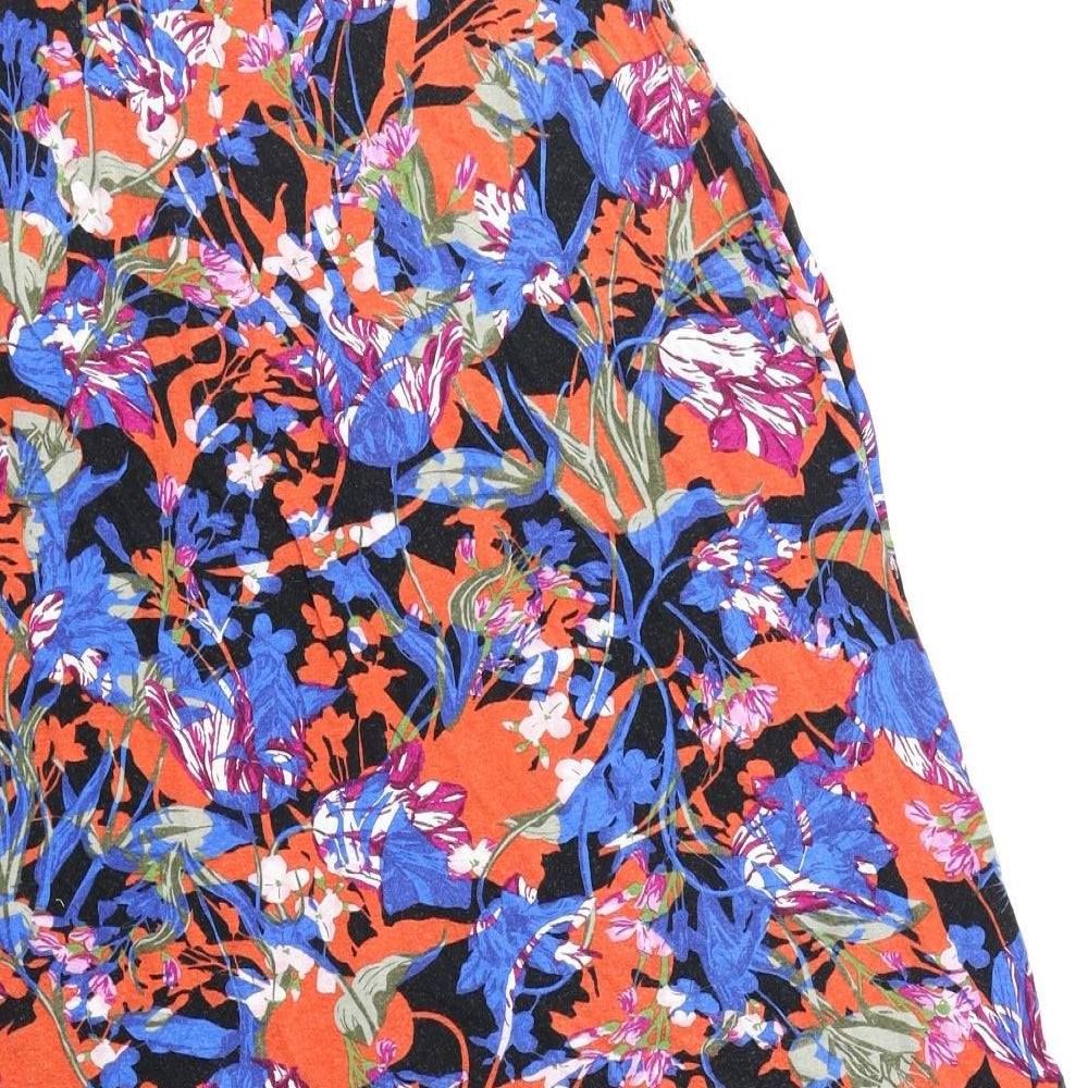 George Womens Multicoloured Floral Viscose Basic Tank Size 18 Round Neck