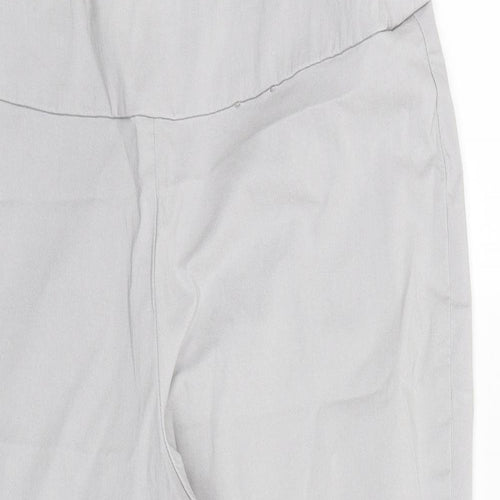 Ella J Womens Grey Polyester Cropped Trousers Size 12 L20 in Regular