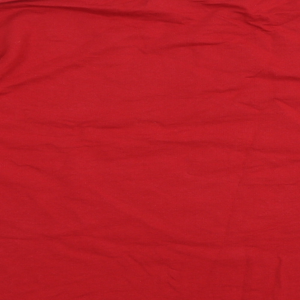 Damart Womens Red 100% Cotton Basic T-Shirt Size 18 Round Neck