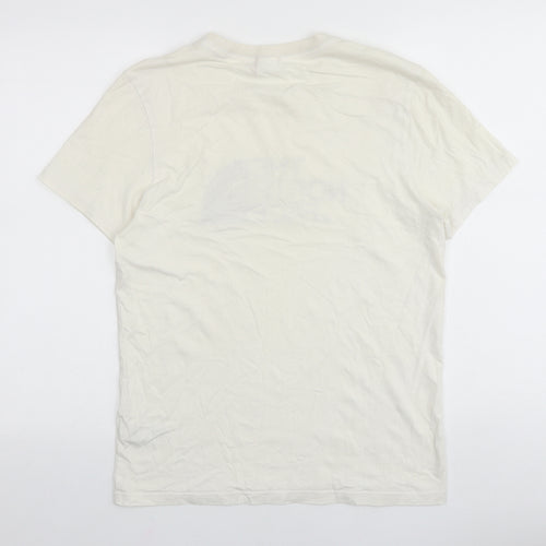 The North Face Mens Ivory Coir T-Shirt Size M Round Neck