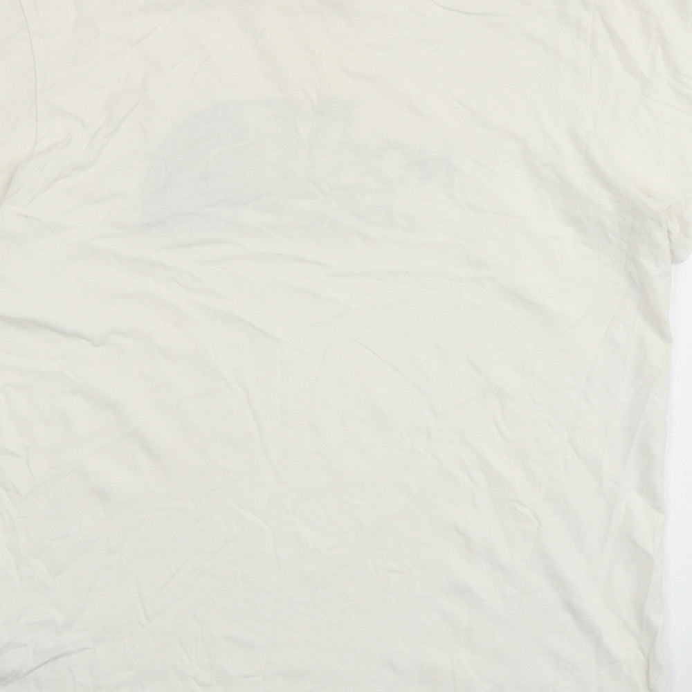 The North Face Mens Ivory Coir T-Shirt Size M Round Neck
