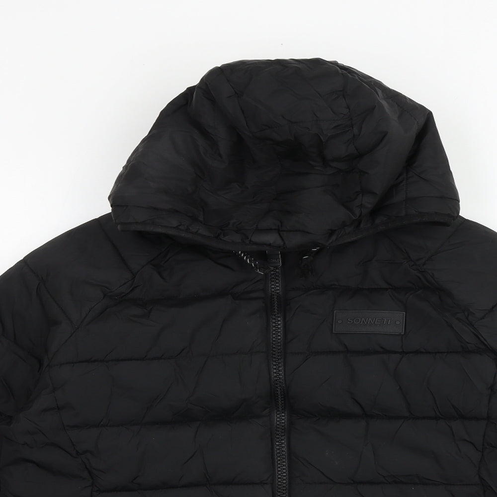 Sonneti Boys Black Quilted Jacket Size 13-14 Years Zip