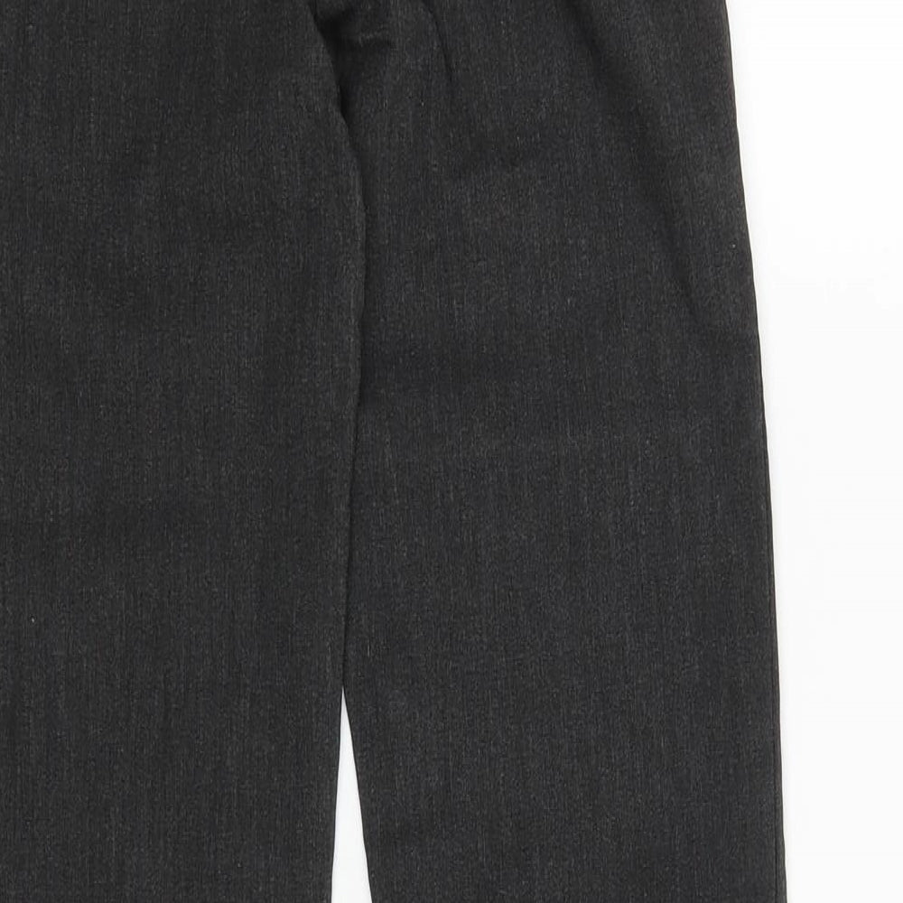 Reverse Womens Grey Polyester Trousers Size 6 L28 in Regular Zip