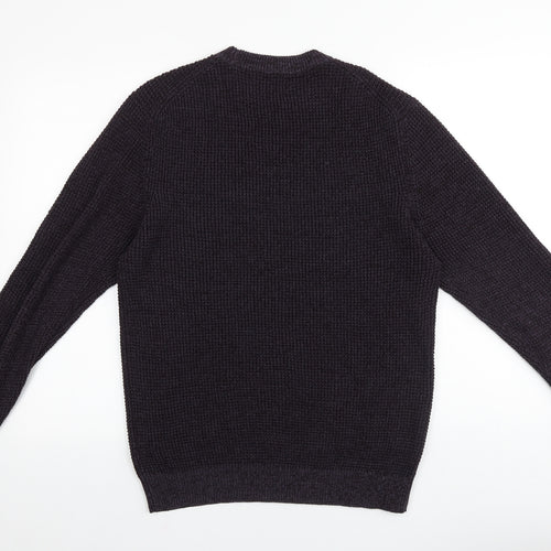 Primark Mens Purple Round Neck Acrylic Pullover Jumper Size M
