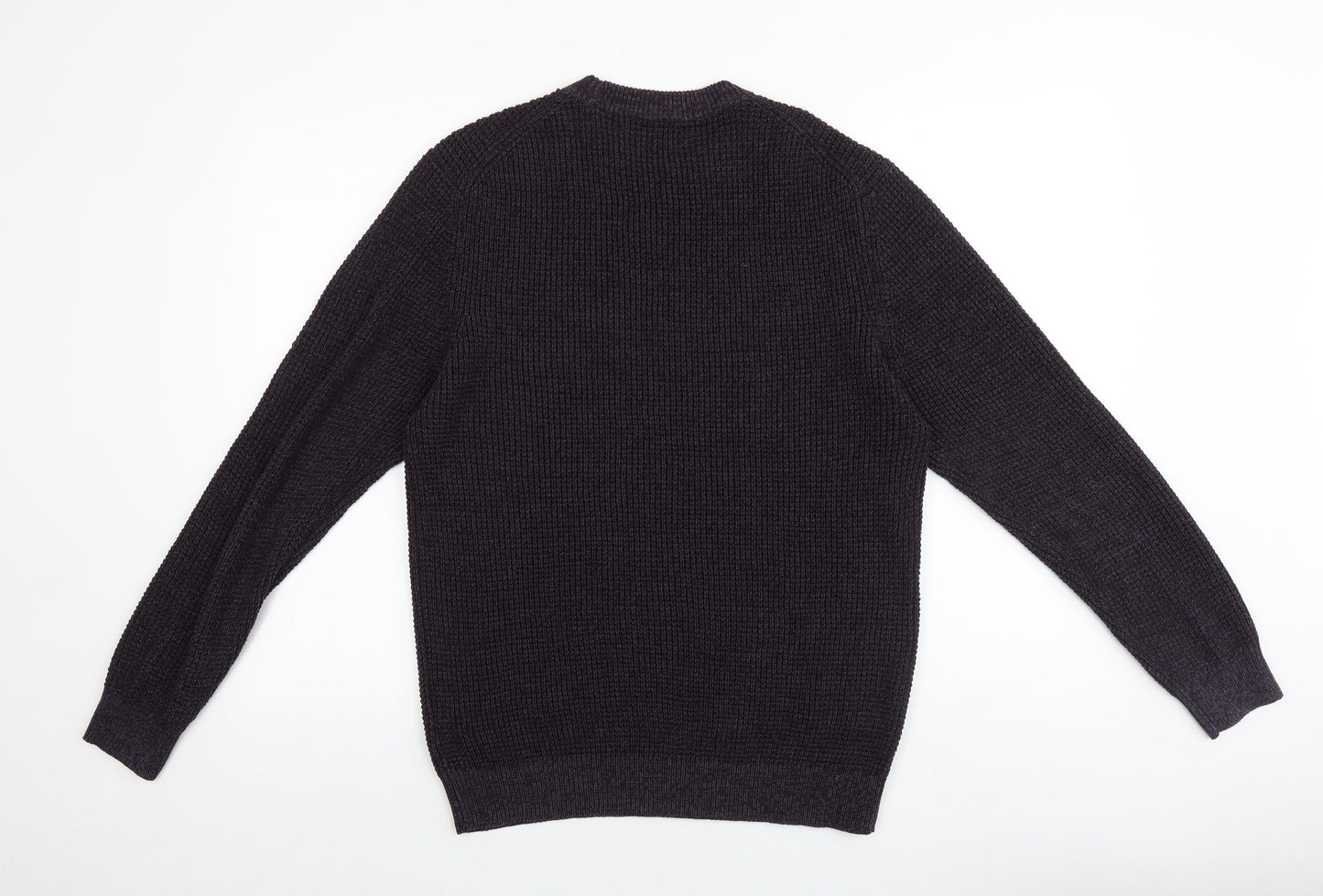 Primark Mens Purple Round Neck Acrylic Pullover Jumper Size M