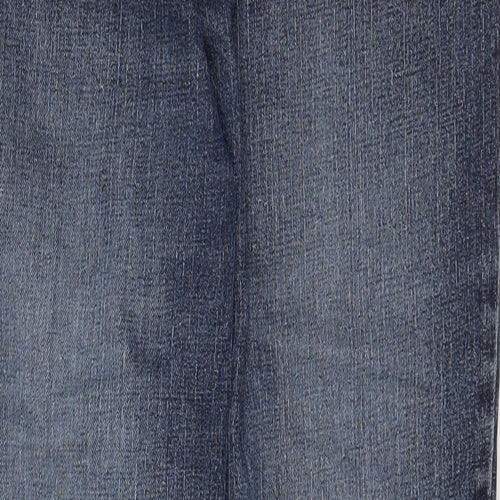 TU Mens Blue Cotton Straight Jeans Size 34 in Regular Zip