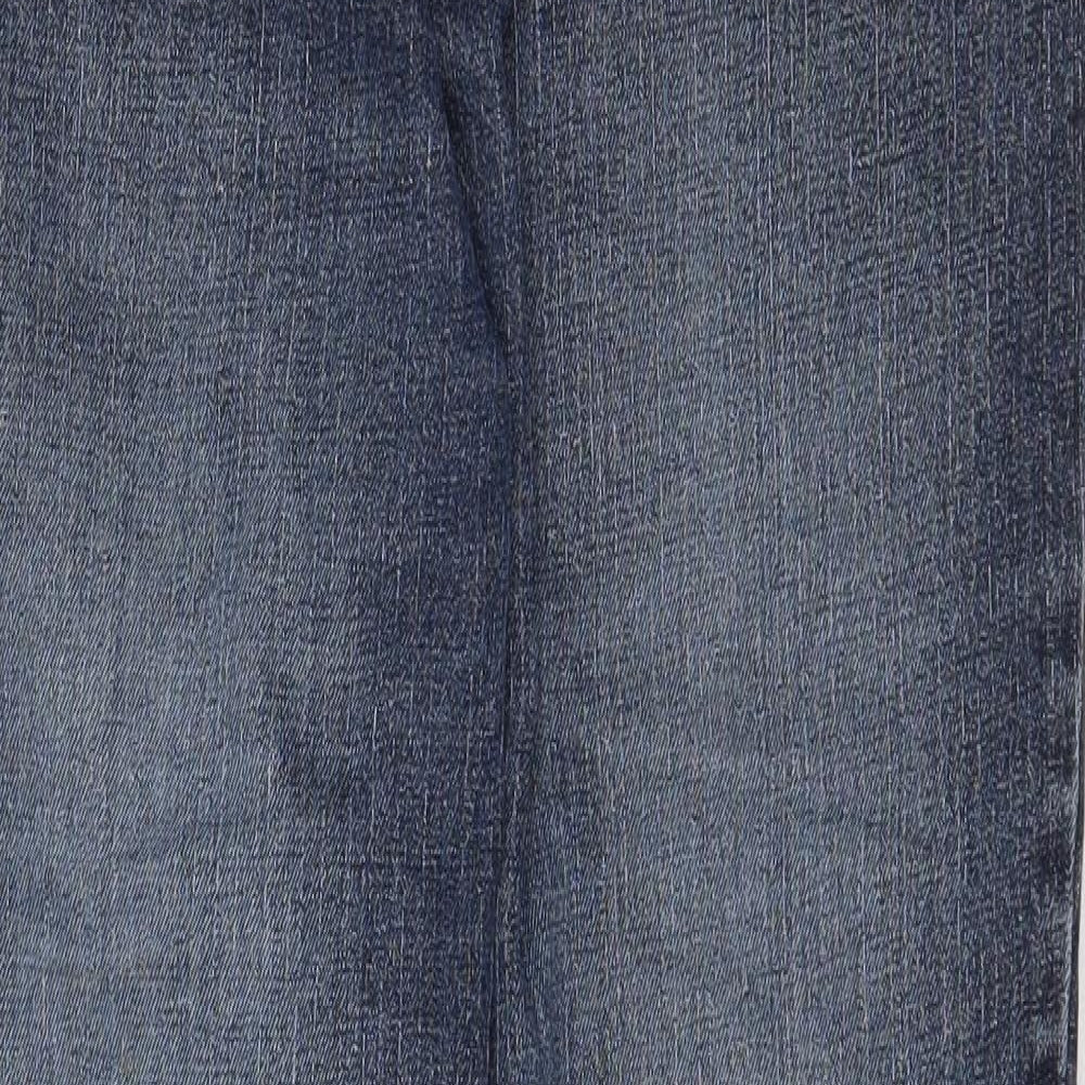 TU Mens Blue Cotton Straight Jeans Size 34 in Regular Zip