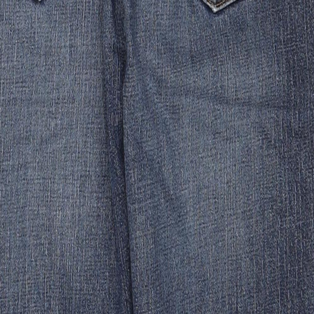 TU Mens Blue Cotton Straight Jeans Size 34 in Regular Zip