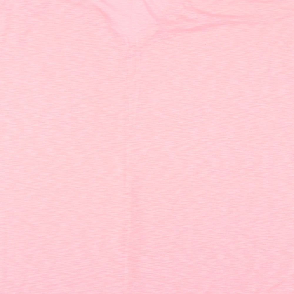 Papaya Womens Pink Polyester Basic T-Shirt Size XL V-Neck