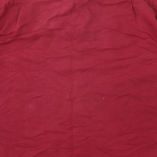 Burton Mens Red Viscose Button-Up Size L Collared Button