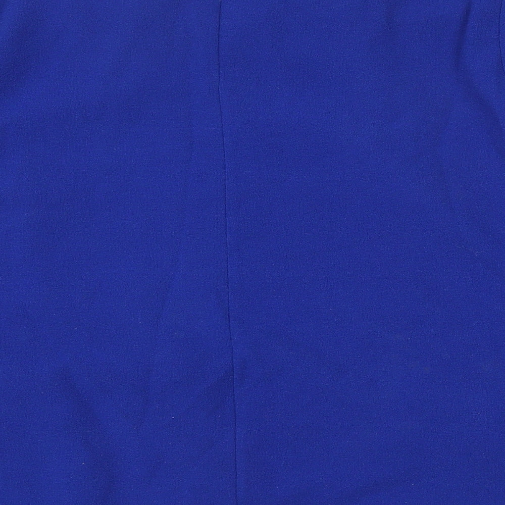 F&F Womens Blue Polyester Basic Blouse Size 18 Round Neck