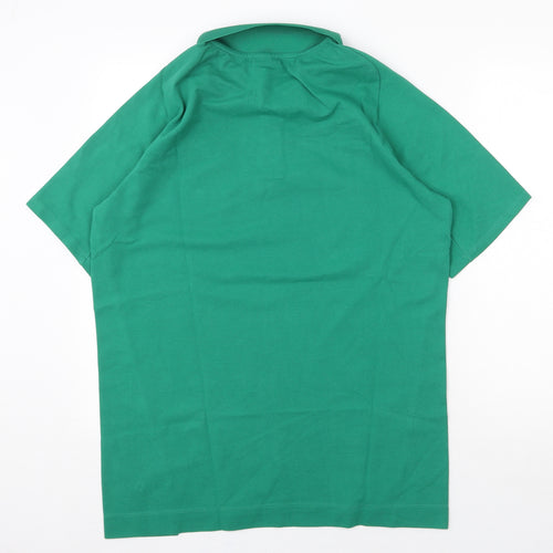 Canterbury Mens Green Polyester Polo Size L Collared Button - Ireland Rugby