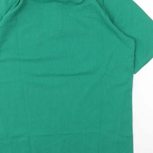 Canterbury Mens Green Polyester Polo Size L Collared Button - Ireland Rugby