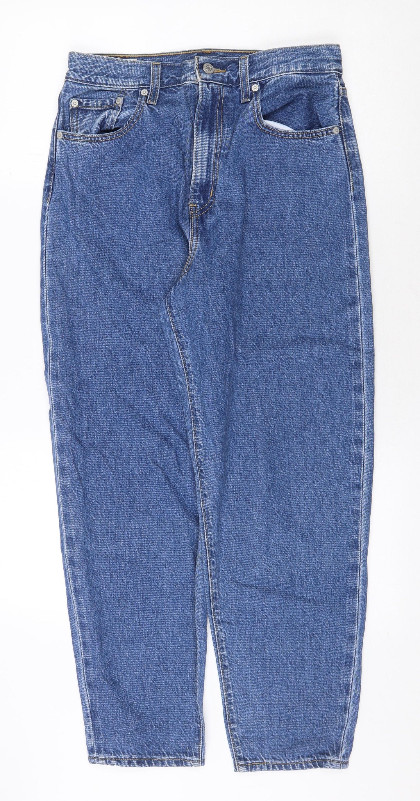 Signature by Levi Strauss & Co. Mens Blue Cotton Tapered Jeans Size 28 in Regular Zip