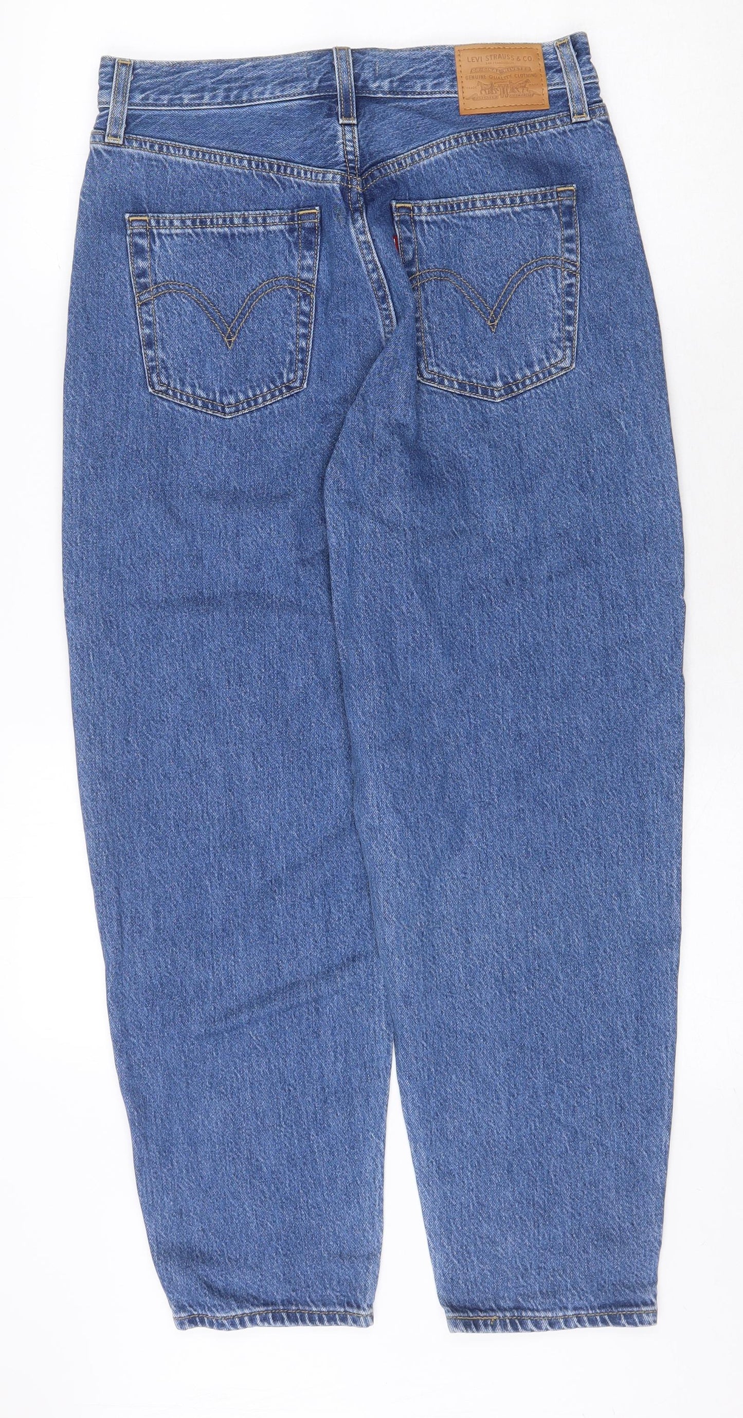 Signature by Levi Strauss & Co. Mens Blue Cotton Tapered Jeans Size 28 in Regular Zip