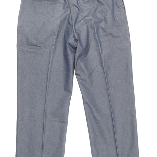 NEXT Mens Blue Cotton Dress Pants Trousers Size 36 in Regular Zip