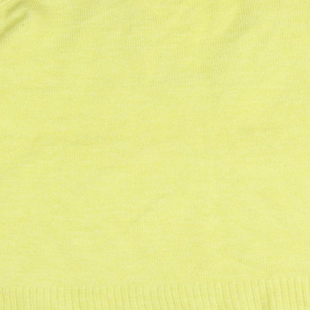 Nutmeg Womens Green V-Neck Acrylic Pullover Jumper Size 14