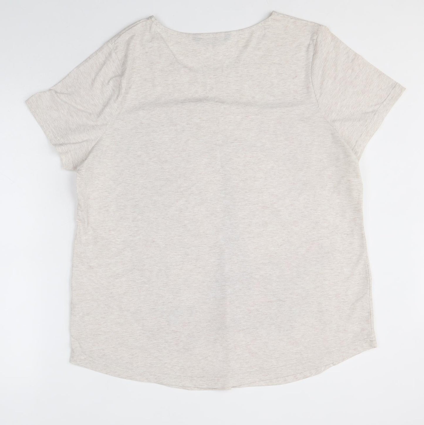 Bonmarché Womens Beige Polyester Basic T-Shirt Size 18 Round Neck - Eiffel Tower Print