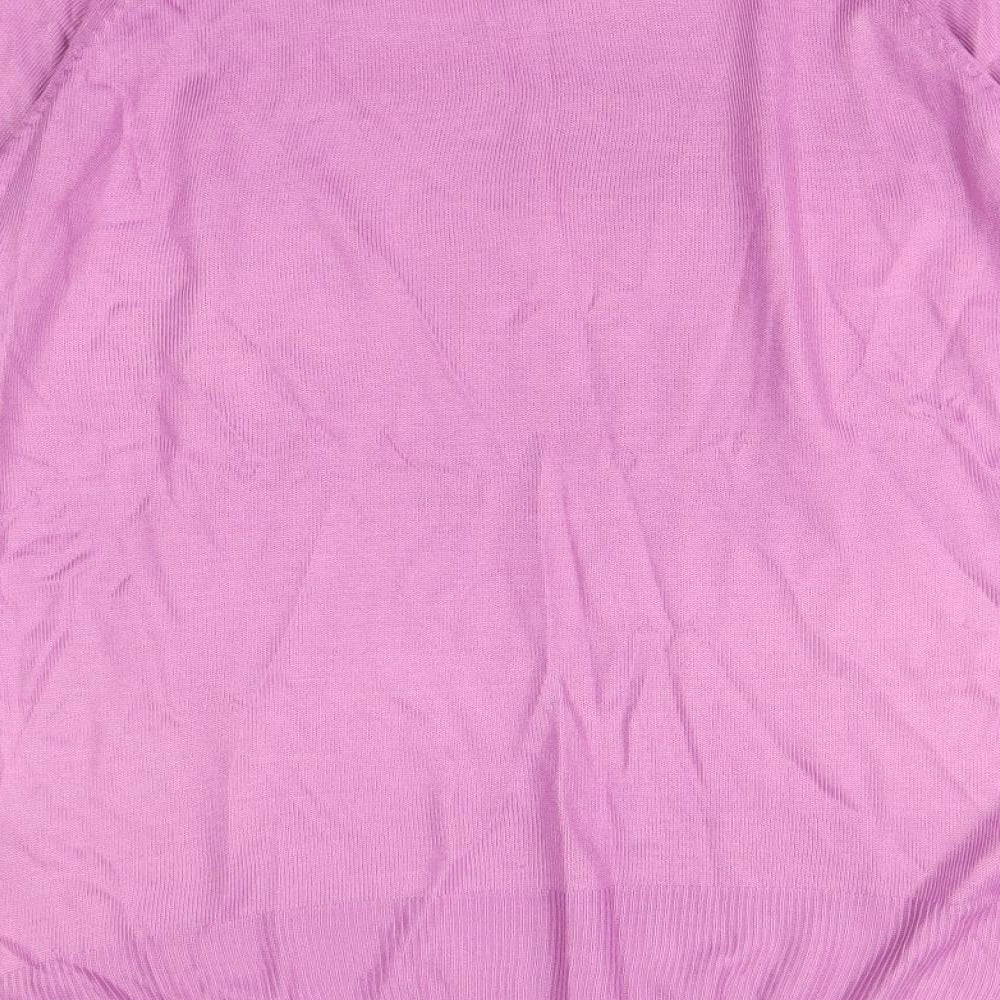 Marks and Spencer Womens Purple Roll Neck Acrylic Pullover Jumper Size 14