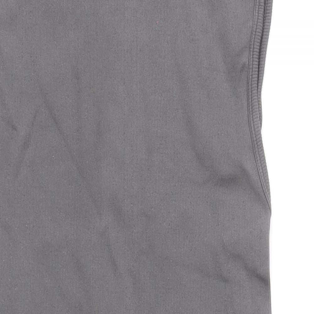 Primark Womens Grey Nylon Bodysuit One-Piece Size S Snap