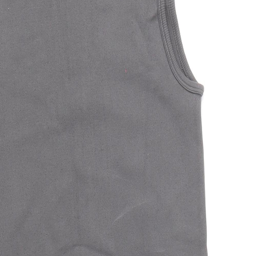 Primark Womens Grey Nylon Bodysuit One-Piece Size S Snap