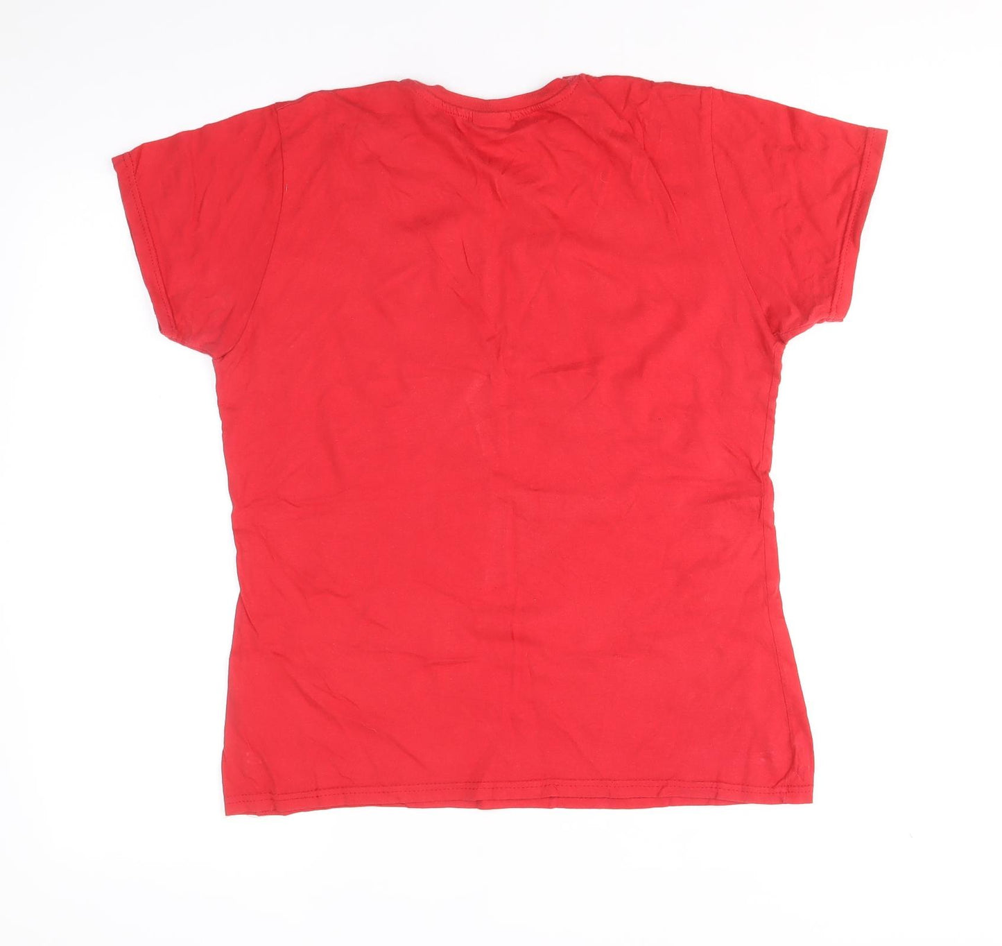 Russell Womens Red 100% Cotton Basic T-Shirt Size L Round Neck - Game of Thrones, Winter is Coming