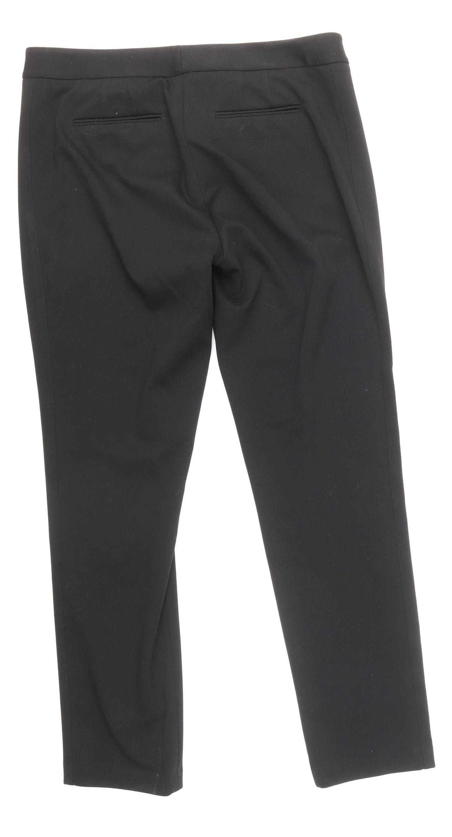 Tommy Hilfiger Womens Black Polyester Trousers Size 10 Regular Zip