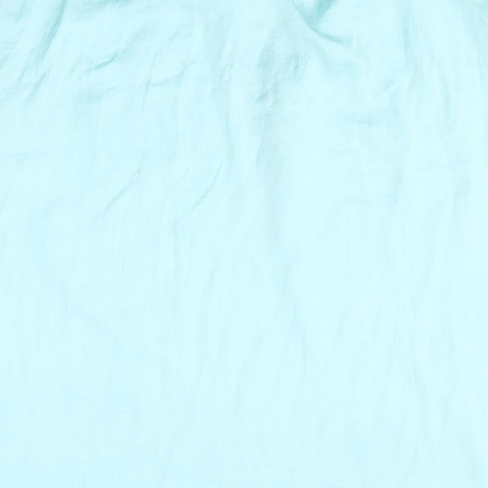 LIVE UNLIMITED Womens Blue Polyester Basic Blouse Size 14 V-Neck