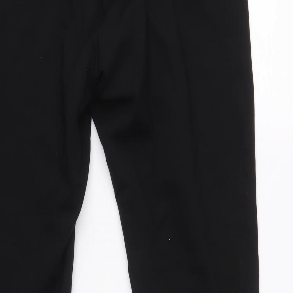 Calvin Klein Womens Black Viscose Trousers Size 10 Regular Zip