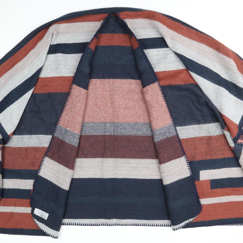 Preworn Womens Multicoloured V-Neck Striped Acrylic Cape Jumper One Size