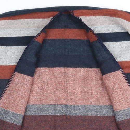 Preworn Womens Multicoloured V-Neck Striped Acrylic Cape Jumper One Size