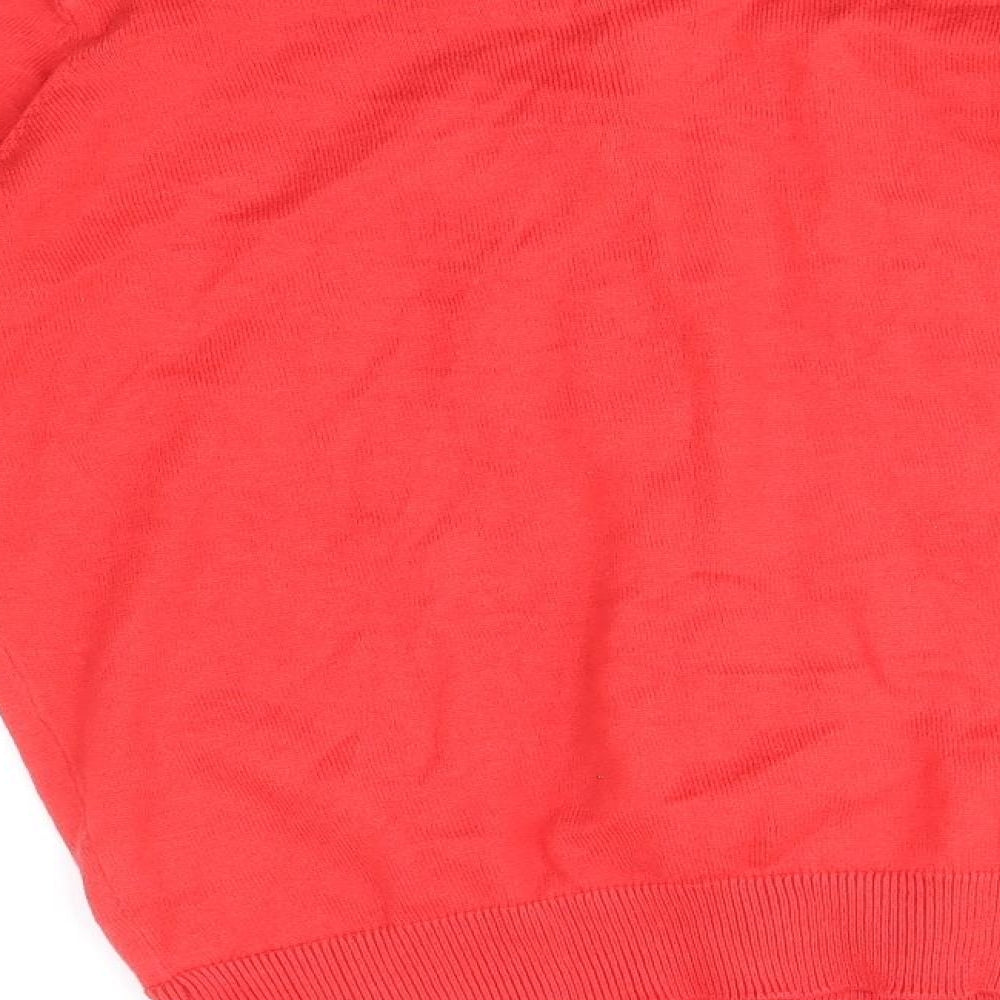 Atmosphere Womens Red Round Neck Cotton Cardigan Jumper Size 12