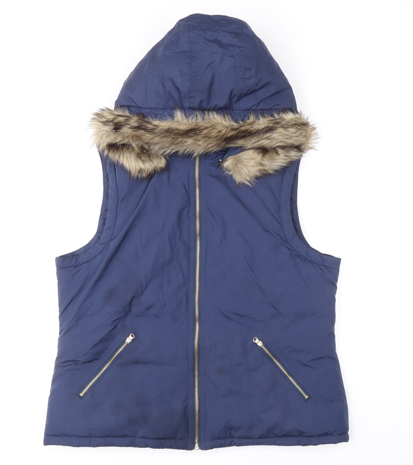 Gap Mens Blue Gilet Waistcoat Size L Zip