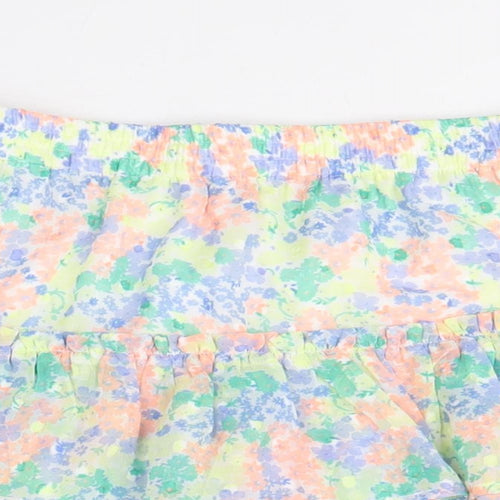 Marks and Spencer Girls Multicoloured Geometric Polyester A-Line Skirt Size 8-9 Years Regular Pull On