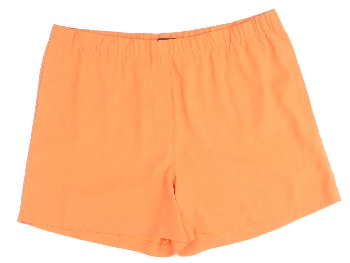 Marks and Spencer Womens Orange Polyester Basic Shorts Size 24 Regular Pull On