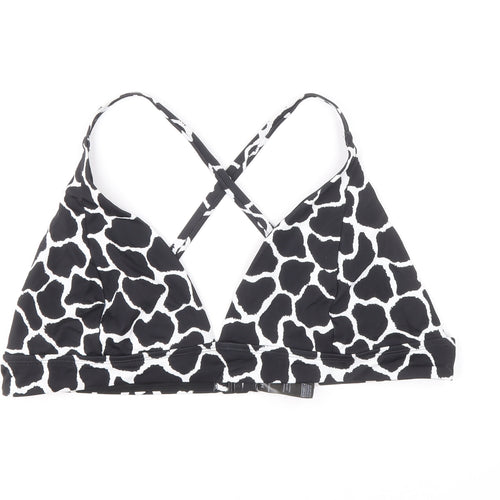 Marks and Spencer Womens Black Geometric Polyamide One Piece Size 22