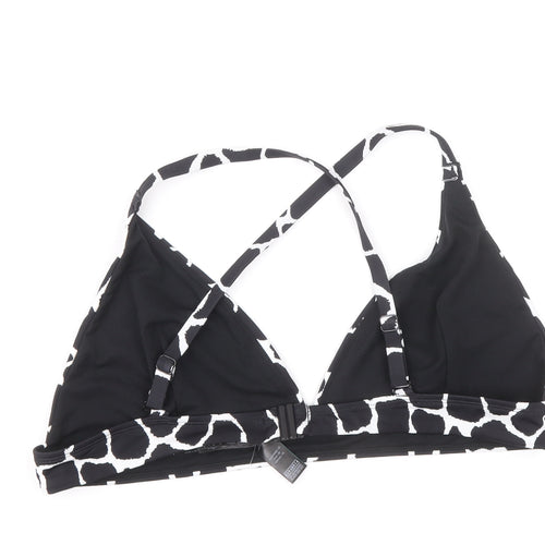 Marks and Spencer Womens Black Geometric Polyamide One Piece Size 22
