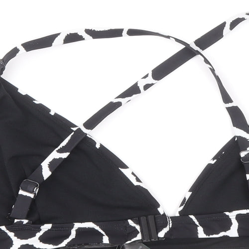 Marks and Spencer Womens Black Geometric Polyamide One Piece Size 22