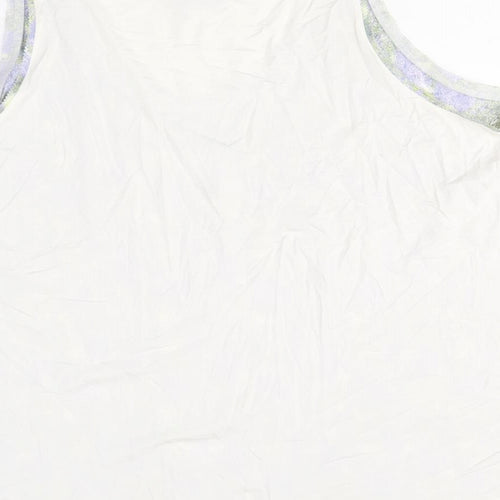 Marks and Spencer Womens Multicoloured Geometric Polyester Basic Tank Size 24 Scoop Neck
