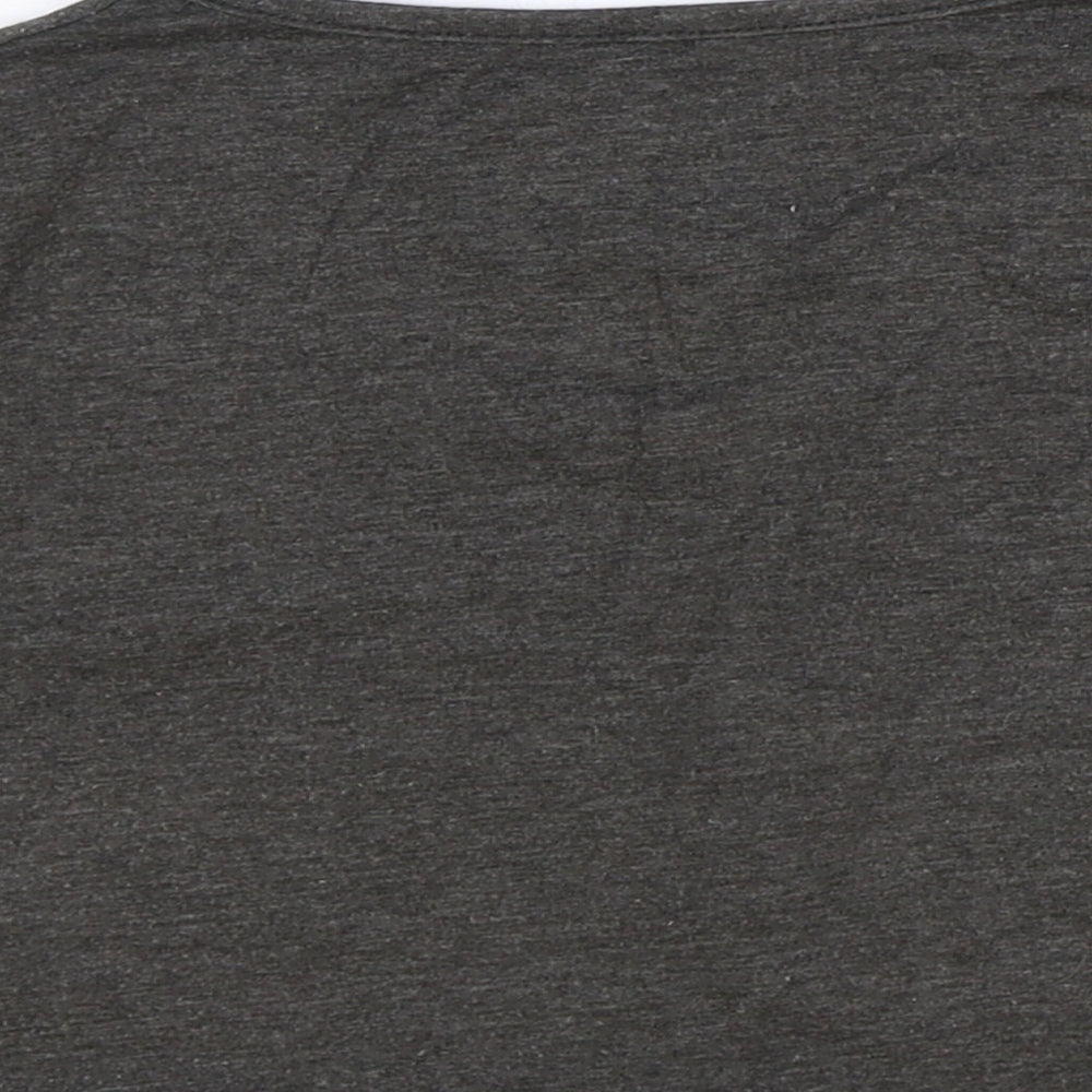 Atmosphere Womens Grey Polyester Cropped T-Shirt Size 8 Round Neck