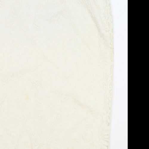 Select Womens Ivory Polyester Straight & Pencil Skirt Size 10