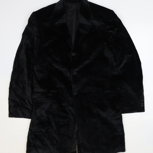 Masterhand Mens Black Cotton Jacket Suit Jacket Size 36