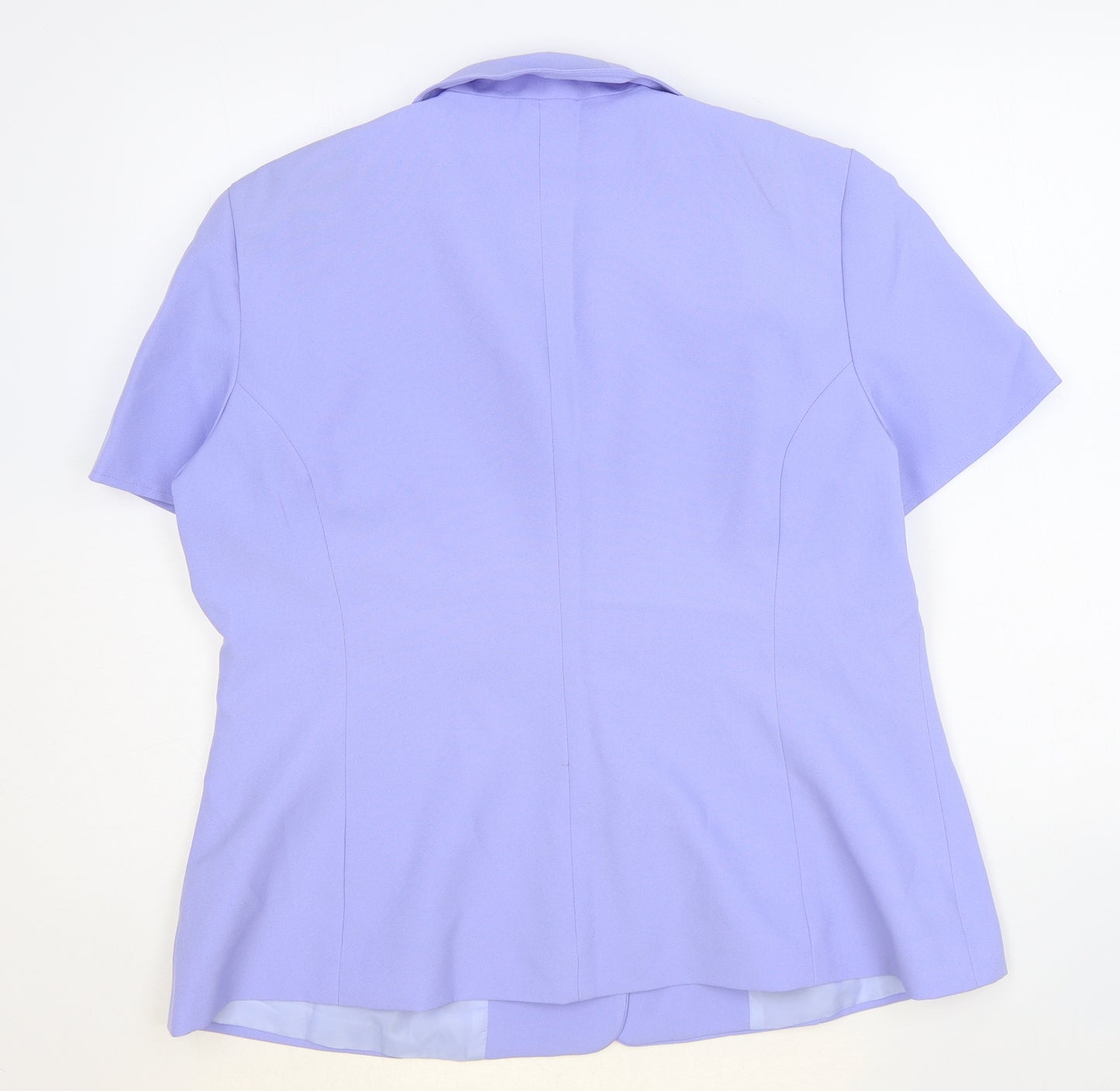 Victoria Taylor Womens Blue Polyester Jacket Suit Jacket Size 18