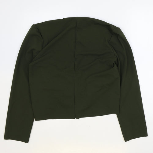 SheIn Womens Green V-Neck Polyester Shrug Jumper Size L