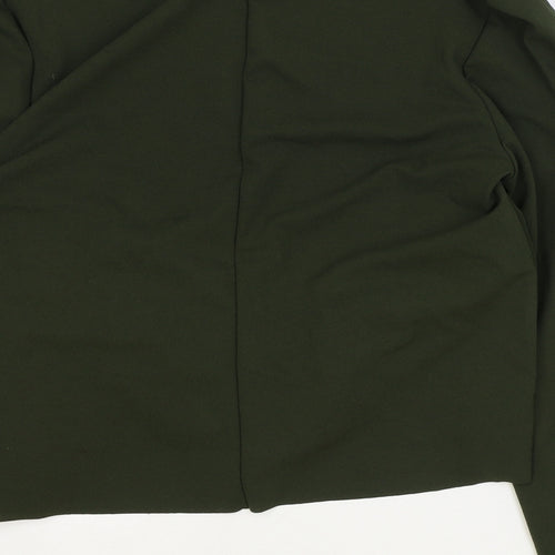 SheIn Womens Green V-Neck Polyester Shrug Jumper Size L